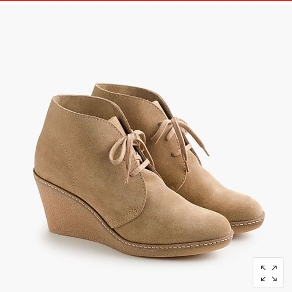 J.Crew Tan Lace Up Wedges